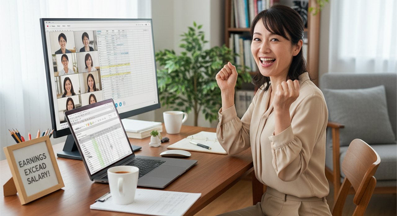 オンライン秘書で成功した女性